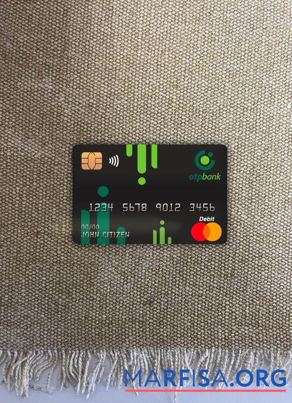 Downloadable Croatia OTP bank master debit card photolook front download for verification